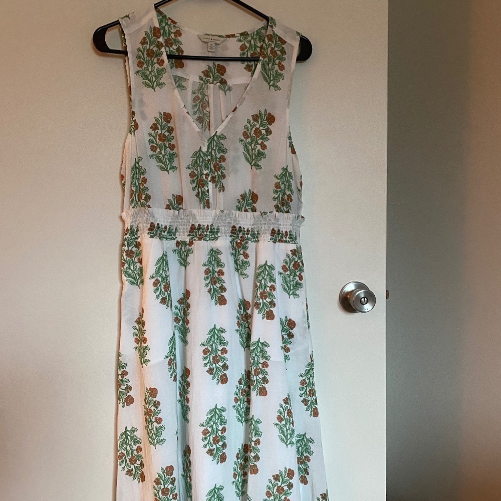 Lucky Brand White Linen Dress NWOT